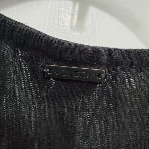 Volcom Women's Black Crinkle Back Cut Out Sleeveless Bodycon Dress Size S - Picture 4 of 6